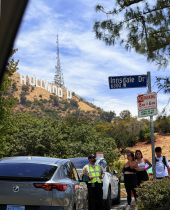 HOLLYWOODLAND Throngs of selfie-seekers make the trek up to the Hollywood sign—officially dedicated on July 13, 1923 as a real-estate promotion—before the City of Los Angeles shortened it in 1949 to better promote the move industry.