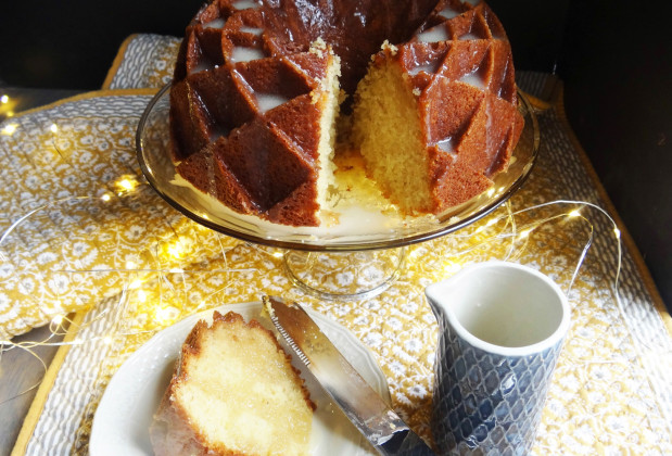 STAR OF THE SHOW A simple Bundt cake can easily be a showstopper for your table, especially when it’s as dense and decadent as this Coconut Cream Pound Cake. | ANGELINA LaRUE PHOTO