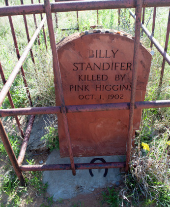 HISTORY RAMBLE to visit gravesites of gunfighters Billy Standifer (above left ) and Pink Higgins will be led Oct. 12 in Spur by former State Historian of Texas Bill O'Neal (right). Space is limited; contact spurpalace1929@gmail to sign up. | COURTESY PHOTOS