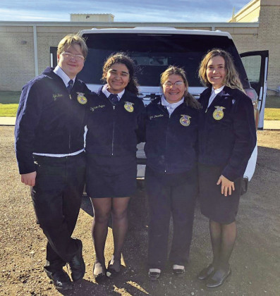 Congratulations go to the Patton Springs FFA LDE teams, who competed last week at district LDE in Memphis. Kiarra Salas took 6th in her heat in Creed Speaking. The Ag advocacy team ranked 5th overall. Tatom Bridge took 1st overall in Greenhand Creed Speaking and will advance to Area. | COURTESY PHOTO