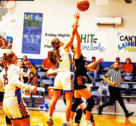 SPURRED ON Spurette Kaygan Walker had a stellar night, finishing with 28 points including four treys. Segura scored seven, while Keylee Molina netted six. McGalliard and Molina each scored five points. | COURTESY PHOTOS
