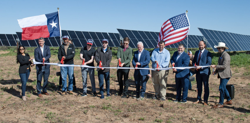 MAJOR INDUSTRY developments in the area in 2024 included energization of the Texas Solar Nova plan in rural Kent County (above) and a change of focus to AI data center operations for Galaxy Digital’s Helios plant in rural Dickens County (below, toured by Rep. Dustin Burrows in April). | THE TEXAS SPUR