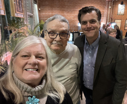 AUTHOR MICHAEL WALLIS (center) and John Paget (right) discussed Paget’s film “Route 66: An American Odyssey” and his forthcoming “The Main Street of America,” at a November 2024 screening inTulsa.“There are lots of straight roads,”Wallis advised the audience. “You need to stick to the crooked roads.” | TEXAS SPUR