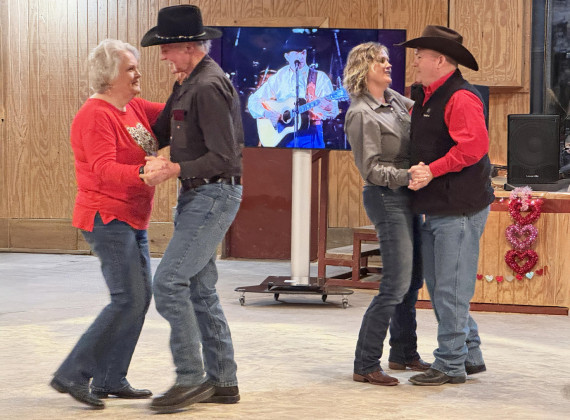 VALENTINE FUN What better way to celebrate the holiday of love than with a bit of boot-scootin’ in the Spur show barn, to the accompaniment of George Strait himself? The Spur Senior Citizens Center sponsored the Saturday night event, with DJ and karaoke hosted by Jerry andVickie Bilberry, a silent auction provided by local merchants, and refreshments served by the Senior Citizens board. | SPOTLIGHT PHOTOS, PAGE 8 THE TEXAS SPUR