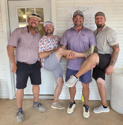 2nd place went to the team of Brandon McBroom,RileyAbbott,BandyMoellerand Wes Joplin, 32/34 – 66 (6 under)