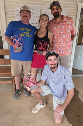 First Flight 1st place went to the team of Landon White, Zach Loudermilk, Bryan ThomasandKaylaBateman,36/38–74(2over) 2nd place (tie) – Spur Bank-Lubbock team: Jake &amp;amp;TreyWaldo,Tyler Campbell &amp;amp; Hayden Gerber, 35/40 – 75 (3 over)