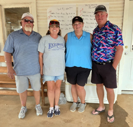 2nd place (tie) went to the team of Brian Smithey, Nancy Hale, Shelly Marshall and Eddie Clark, 37/38 – 75 (3 over)