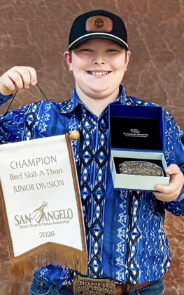 JUNIOR SKILL-A-THON CHAMP At the San Angelo Beef Skill-a-thon. Henry took Grand Champion Junior. | DICKENS COUNTY 4-H