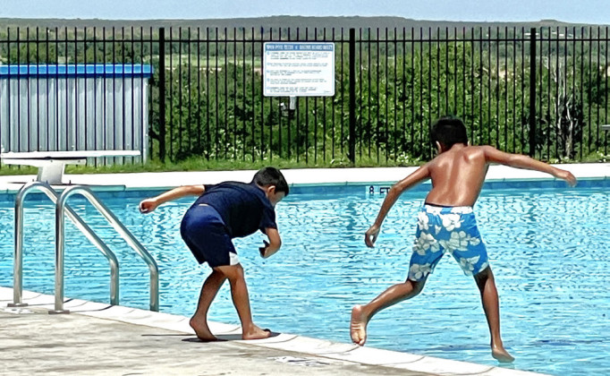 WATER AEROBICS Last week, the Spur swimming pool hosted it first water aerobics class. | TEXAS SPUR
