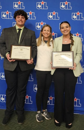 STATE CX DEBATE Congratulations to Cooper Spray, the 6th place overall speaker, and Melody McClane, the 4th place overall speaker, at State CX Debate,They’ve advanced as a team to the Octofinals which were to take place Wednesday morning.Their advisor is Hillary Bleiker. | COURTESY PHOTO