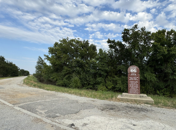 THE RIBBON ROAD outside Miami, Oklahoma, is a remnant of the solitary stretch of Route 66 that was built in 1912 (before the Route was officially designated) as a single lane. MORE PHOTOS, PAGE 9 | THE TEXAS SPUR
