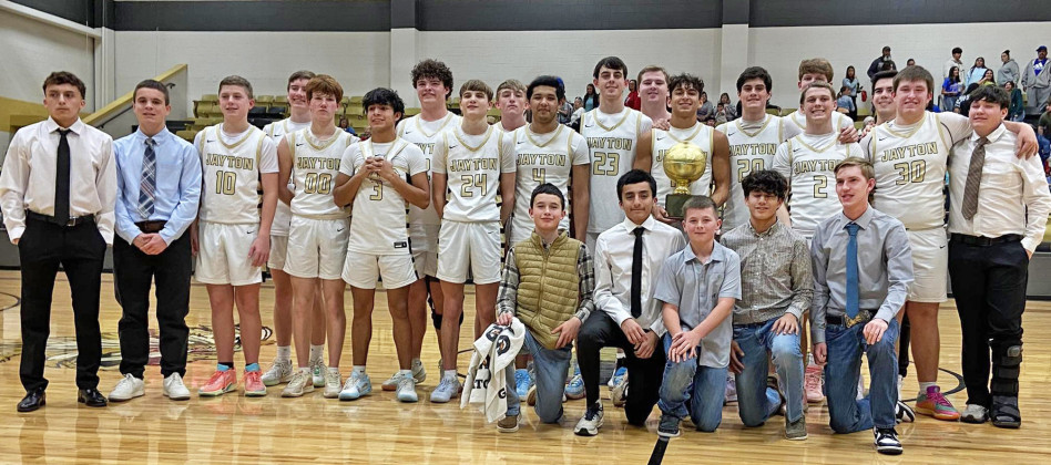 BI-DISTRICT CHAMPS The Jayton Jaybirds are the Bi-District Champions after taking down the Knox City Greyhounds 88-34.They now meet up with Gordon in the area championship Friday, Feb. 21 at 6:00 p.m. at Abilene Wylie. | COURTESY PHOTO