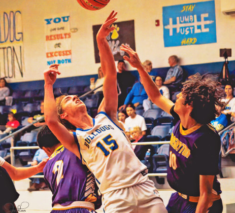 SPUR BASKETBALL Spur varsity basketball teams split a pair of games last week versus Crosbyton. The Spurettes defeated Crosbyton 63-26, while the Bulldogs took a tough loss 67-33. This week, district play got underway Tuesday night and on Saturday, Spur will host Valley. | COURTESY PHOTOS