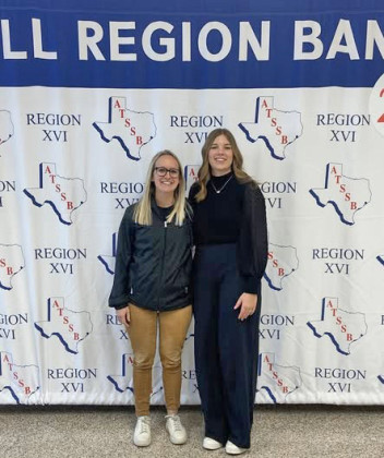 ALL REGION BAND Congratulations go to Jayton's Lainey Baldridge, shown here with band director Lauren Huff, for a great performance with the All Region Jazz Band. | COURTESY PHOTO