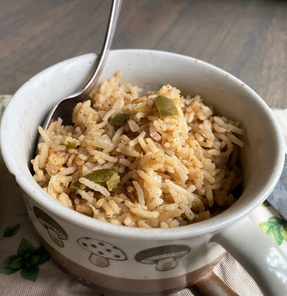 MM-MM, MUSHROOMS make this recipe a tasty twist on dirty rice. | ANGELINA LaRUE PHOTO