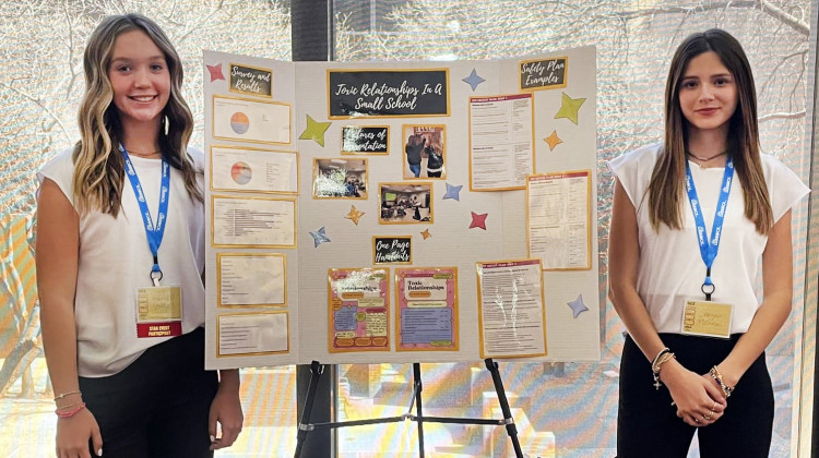 STATE BOUND Spur’s Weslyn Givens and Saegan Molina advanced to state at the Regional FCCLA meet. They placed third in the Professional Presentation category in the competition. | COURTESY PHOTO
