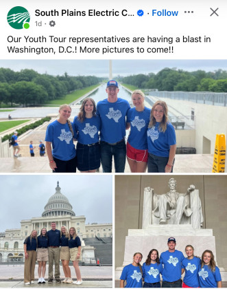 Youth Tour winners visit Washington, D.C.