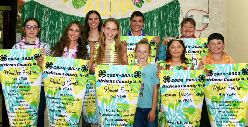 Project banner honorees were included Jeri Holcomb, Maddee Foster, Hallie Irons, CalvinHays Chapman, Rylee Foster, Paisley Smith, Ben Baldridge, Henry Chapman and Chancy Irons.