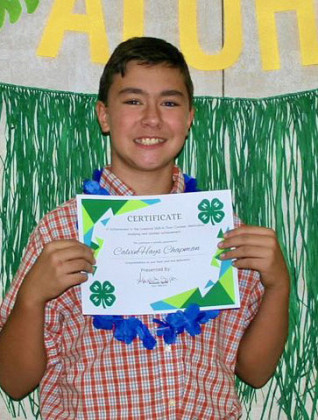 CalvinHays Chapman won the Livestock Skill-a-thon Award, 1st place in Animal Agriculture Meat Judging Record Book, and the Silver Star Award.