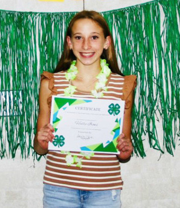 Hallie Irons was presented with the Horse Judging Award.