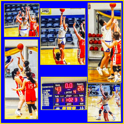 SPURETTES WIN The Spur girls varsity basketball team won their district opener at home Friday night, defeating Paducah 43-26. | DANA CONRAD PHOTO