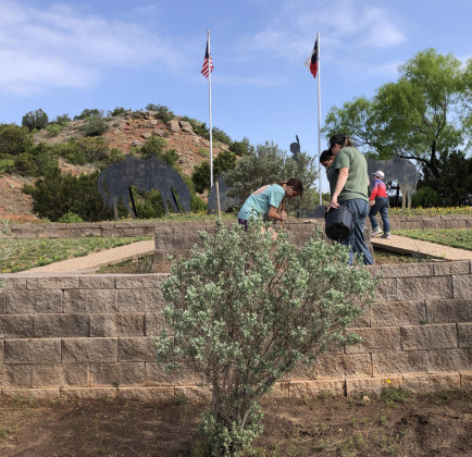 DICKENS 4-H helped landscape the Dickens Spring and Courthouse Annex last week. See more on the back page. | COURTESY PHOTO