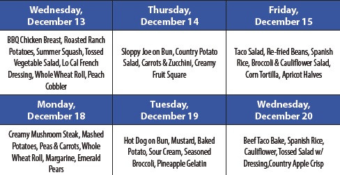 Spur Senior Citizens Menu
