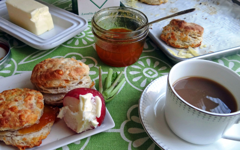 FOR ANY MEAL OF THE DAY these biscuits with sharp cheddar mixed in are a delicious addition. | ANGELINA LaRUE PHOTO