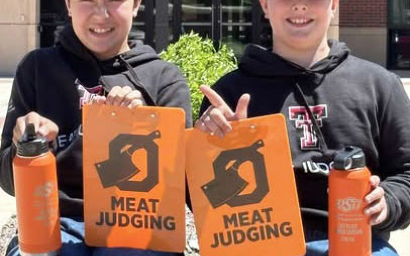 At the Oklahoma State University Invitational Meat Judging contest, Henry Chapman tied for 1st place in the 4-H division, while CalvinHays Chapman earned 5th place. | COURTESY PHOTO