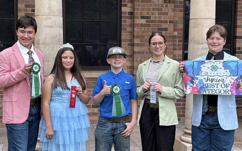 DISTRICT 3 ROUND UP Five members of Dickens 4-H traveled to Wichita Falls,Texas, April 17, for District 3 Round Up. | COURTESY PHOTO