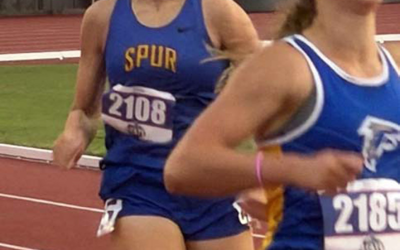 STATE TRACK Spur High School’s Kaygan Walker finished 8th in 26:38 in the 1A girls 200m sash at the State track meet in Austin Saturday. | COURTESY PHOTOS