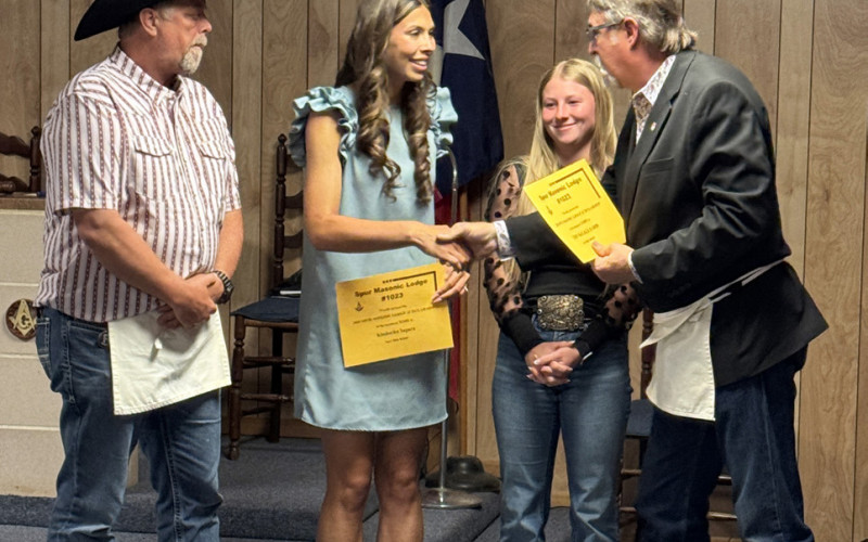 MASONICSCHOLARSHIPS for 2026 went to Kimberly Segura and Erin McGalliard of Spur High School. | TEXAS SPUR