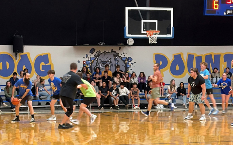 A SENIOR TRADITION Spur seniors continued a time-honored tradition last week in the faculty versus seniors basketball game took place before the Class of 2026 graduated. | COURTESY PHOTOS