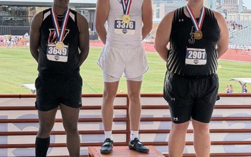 BRONZE WINNER In 1A Boys Discus Junior Garrison Allen from Jayton finished 3rd with his final throw of 147-10 to win bronze. | COURTESY PHOTO
