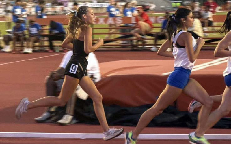 STATE RUNNER UP IN 1A Girls 3200M Run Jase Chisum of Jayton finished 2nd taking the silver. | RUSS MORRIS