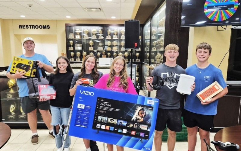 END OF SCHOOL YEAR Jayton grads finished their school year with an all-night party in the school gym featuring lots of food and prizes. | COURTESY PHOTOS