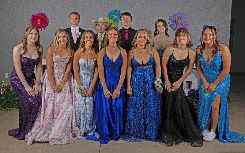 SPUR SOPHOMORES AT PROM were, back row from left, Wade McGalliard, Porter Abbott, Jaxon Bateman, Raeli Rodriquez; front row, from left, Kenleigh Shaw,Tatom Bridge, KayganWalker, Kendal Walker, Kimberleigh Lee, Chloe Matthews, Lily Vaughn. | COURTESY PHOTO
