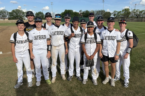 PLAYOFF SHOT The Jayton Jaybirds baseball team’s chances of a playoff spot remain likely—all they have to do is defeat Aspermont on Wednesday, April 15 (results not available at press time). | SUE JANE SULLIVAN