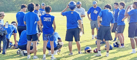 TWO A DAYS Football coaches Tate Clark and Seth McMinn
