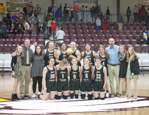 Lady Jays win 1st gold ball of playoffs, with resounding win over Crosbyton