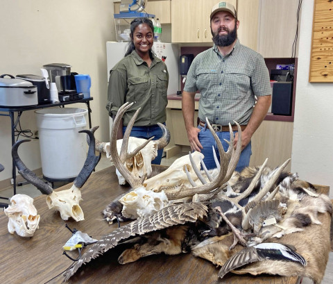 Representatives from Matador National Wildlife Refuge gave a talk to residents of the Kent County Nursing Home last week. | COURTESY PHOTOS