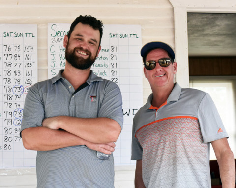 Tie for 1st and 2nd Place with a score of 151 were the teams of LoganTimberlake/ Andy Hale