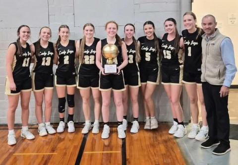 DISTRICT CO-CHAMPS Congratulations go to the Co-District 15-A Champion Lady Jays. They won over Lueders Tuesday night 86-7. There will be a playoff seeding game Friday, Feb. 13 at 7:30 p.m. in Post versus the Aspermont Lady Hornets. Jayton will be the home team. | COURTESY PHOTO