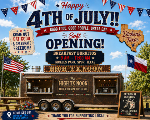 HOMETOWN STAR Deanne Roberts will be on hand to sing the national anthem following Spur’s Fourth on Burlington Parade July 4 — plus she’ll be debuting her new food-and-karaoke truck, High Noon Texas, for breakfast burritos, lemonade, and other goodies in Rickels Park starting at 9 a.m. Parade watchers should claim their places along Burlington Avenue for a 10 a.m. parade start with classic cars and other colorful participants in honoring our nation’s 250th birthday. | COURTESY ART