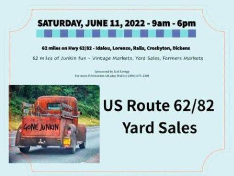 Truckin’ Along US Route 62/82 Yard Sales set for Sat., June 11