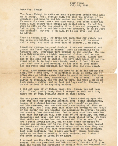 Texas researcher seeks information about Spur wartime correspondents