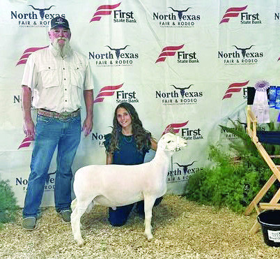 4-H HONORS Paisley Smith won at the NorthTexas Fair, Grand Champion Dorper Ram and Reserve Overall Dorper Ram. | COURTESY PHOTO