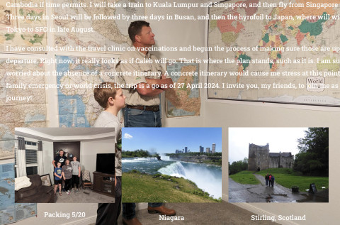 AROUND THE WORLD David and Stephanie Pafford of Spur, with children Kimberly and Caleb, are visiting some of the world’s most iconic places—including France, where last week they heard from veterans at Utah Beach during the 80th anniversary D-Day observance before driving to Paris. The image above is from David's website, https://farther-beyond.com/circumnavigation/ | COURTESY PHOTOS
