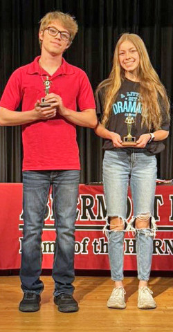 JAYTON ONE ACT PLAY HONORS for the troupe’s Area performance were All Star Cast, Garrison Allen, Griff Reel and Dayton Bleiker; Best Performer, Jace Chisum; Best Stage Manager, Lainey Baldridge; Best LightTechnician,Taylor Schroeder; BestTechnical Crew, Lainey, Taylor, Brantley, and Remi; and Honorable Mention, Colt Gentry. | COURTESY PHOTOS