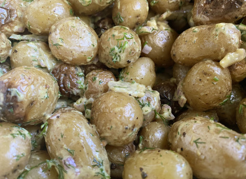 FAVORITE DRESSINGS can spice up this yummy potato salad in a variety of ways. | ANGELINA LaRUE PHOTO